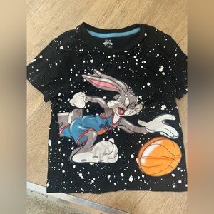 Kids Black Bugs Bunny Basketball T-Shirt